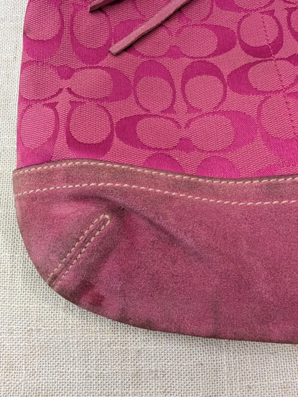 Coach Signature 9362 Pink Shoulder Bag Purse Vintage Y2K